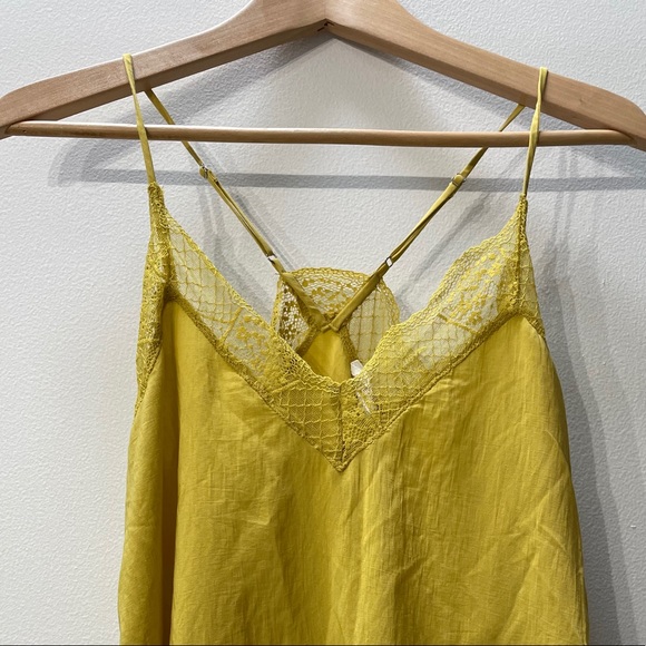 Yellow Lace Racerback Cami Top - Picture 3 of 5